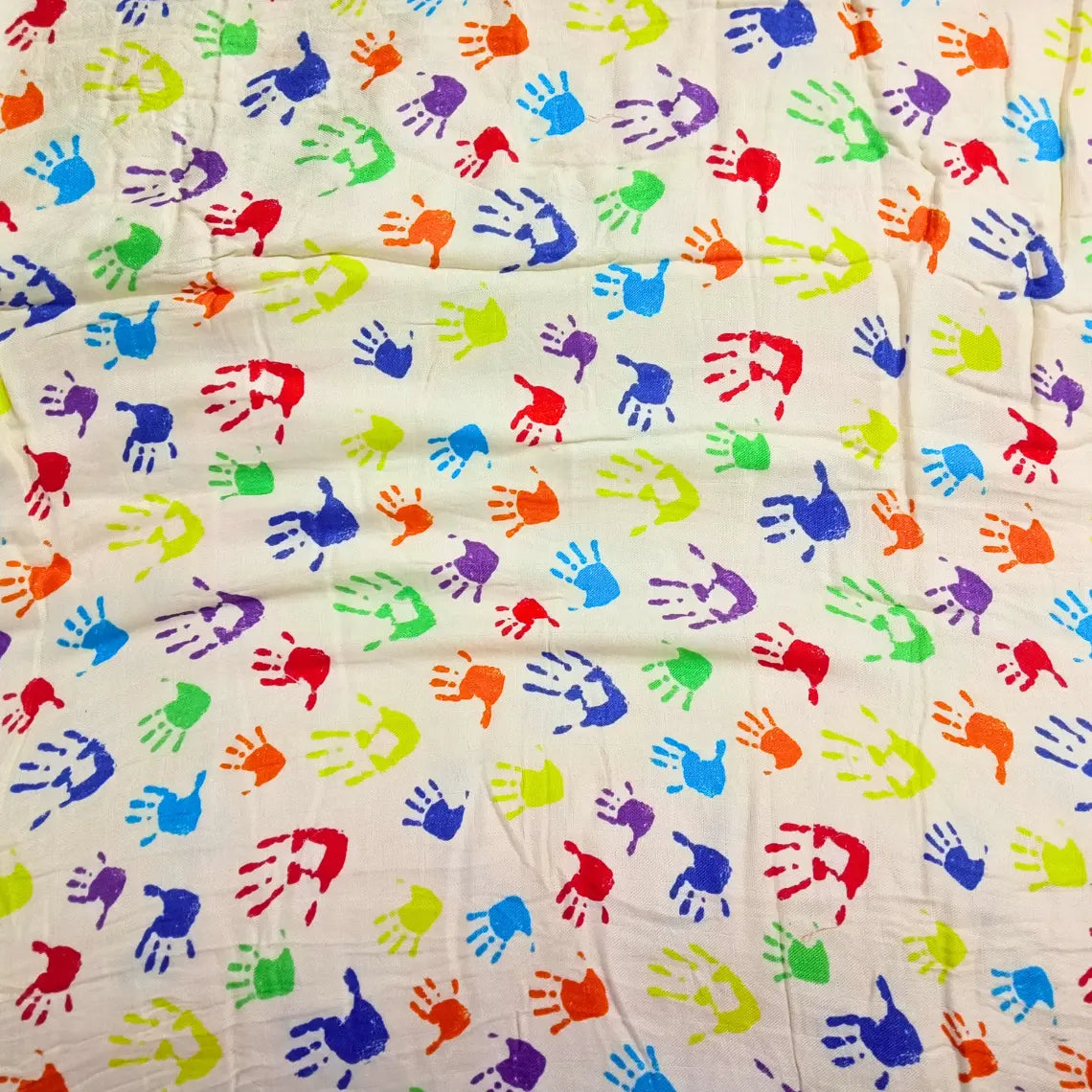 Premium Bamboo Muslin Fabric - 150 GSM | Digital Print | Soft & Breathable Bambzi