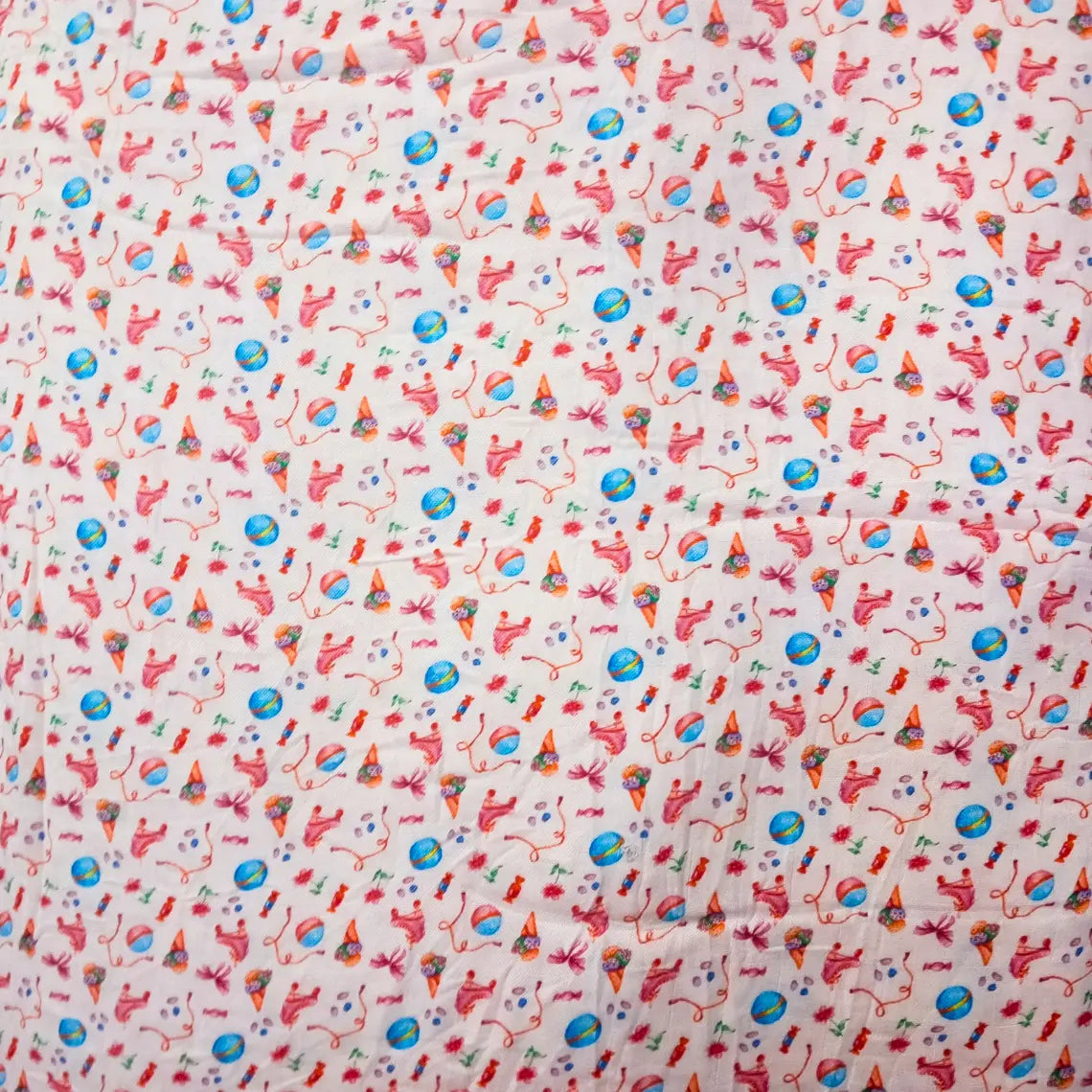 Premium Bamboo Muslin Fabric - 150 GSM | Digital Print | Soft & Breathable Bambzi