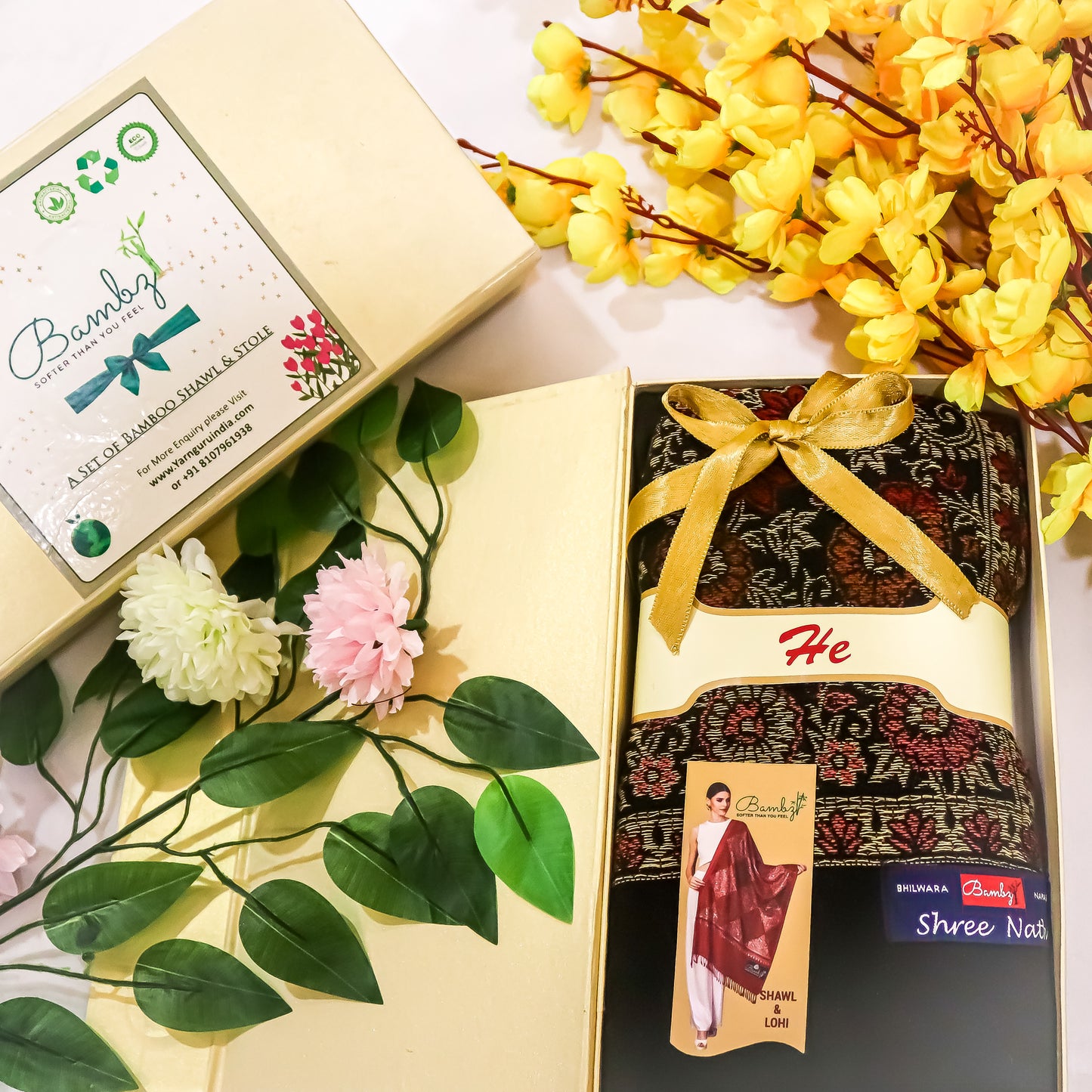 Bamboo Stole – Elegant Black Soft & Sustainable Shawl for Men and Women | Made in India