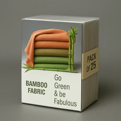 Bamboo Fabric Sample Pack - 25 Varieties (Knitted & Woven) Bambzi
